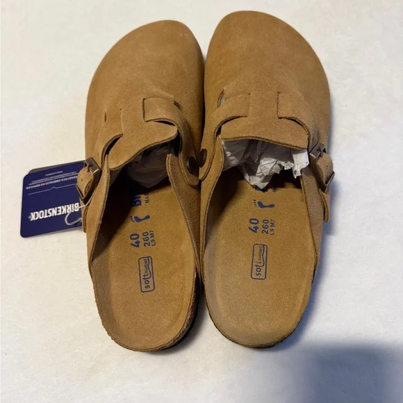Birkenstock Boston Suede Leather Clogs in Mink‎ Women’s 9 / Men’s 7 — New in Box - Picture 6 of 7
